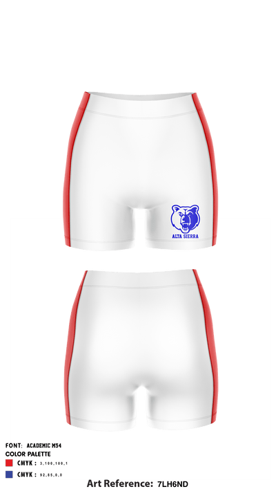 Alta Sierra Intermediate School Volleyball 73352215 Women's Compression Shorts - 1