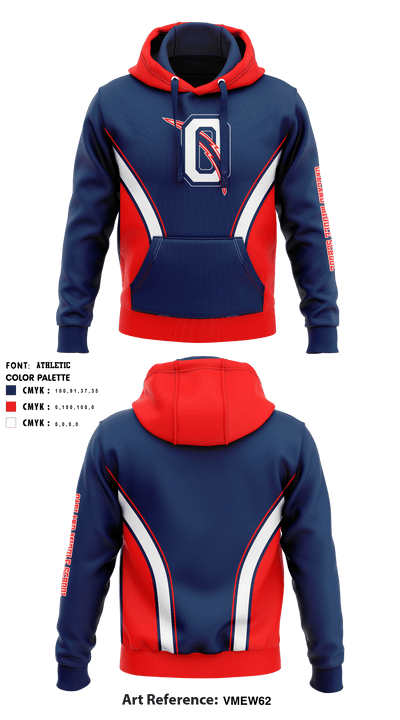 Oakland Middle School Cross Country 8069349 Hoodie - 1
