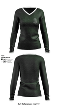 Cedar Creek School Tennis 66188080 Women's Long Sleeve V-neck Shirt - 1