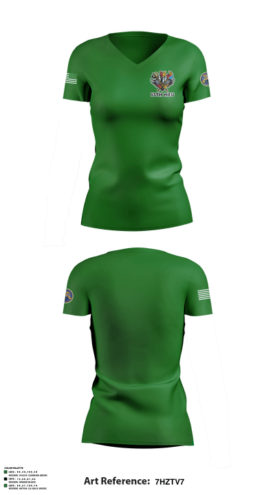 13th MEU 13420129 Women's Short Sleeve V-neck Shirt - 3