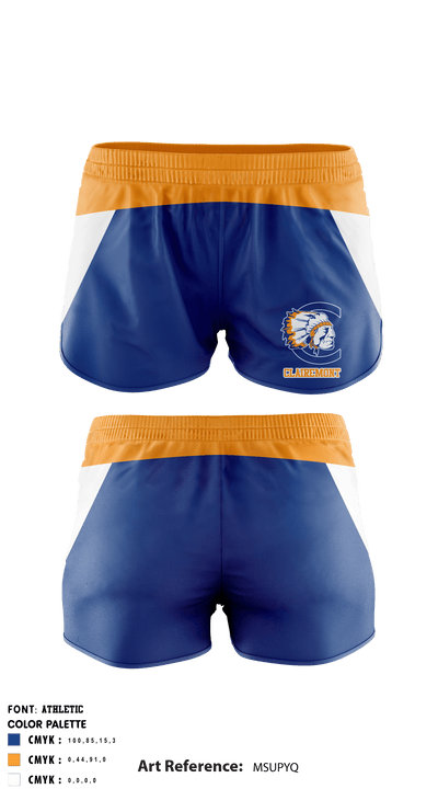 Clairemont High School Field Hockey 33001144 Women's Shorts - 1
