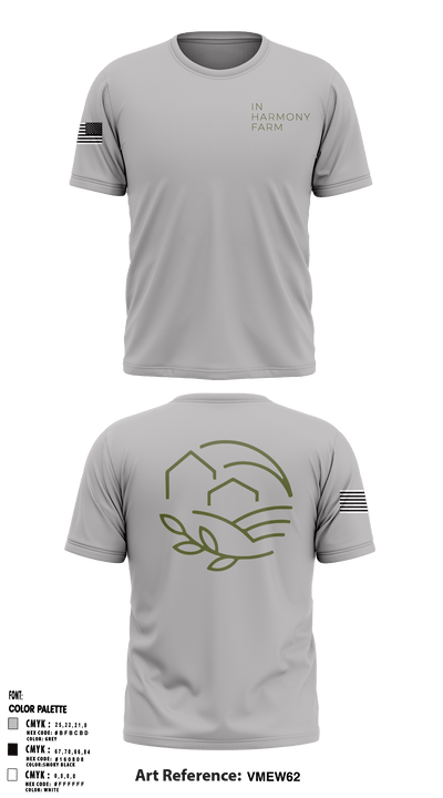 In harmony farm 30595120 Short Sleeve Performance Shirt - 1