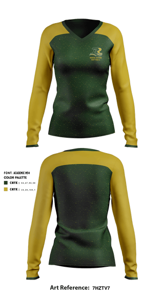 Women's Long Sleeve Vneck Shirt, Rogue River Senior High School Softball, Softball, Teamtime, Team time, sublimation, custom sports apparel, team uniforms, spirit wear, spiritwear, sports uniforms, custom shirts, team store, custom team store, fundraiser sports, apparel fundraiser
