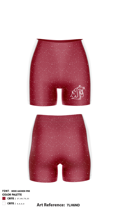 Washington State University Volleyball 5484408 Women's Compression Shorts - 1