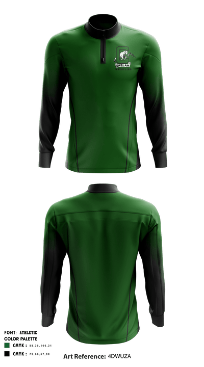 Chelan High School Wrestling 55494702 Quarter Zip Jacket - 1