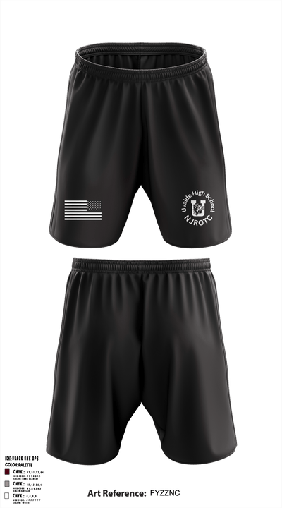 Uvalde High School NJROTC 7573080 Athletic Shorts With Pockets - 3