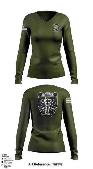 Women's Long Sleeve Vneck Shirt, , Fire Department, Teamtime, Team time, sublimation, custom sports apparel, team uniforms, spirit wear, spiritwear, sports uniforms, custom shirts, team store, custom team store, fundraiser sports, apparel fundraiser