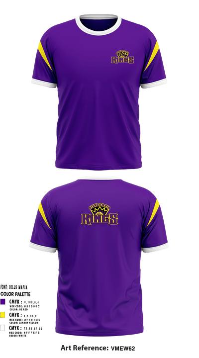 Alexandria Kings Basketball 63523785 Short Sleeve Performance Shirt - 1