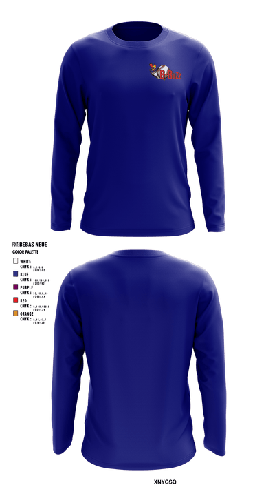 B Buzz Baseball League 70409945 Long Sleeve Performance Shirt - 3