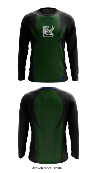 Klahowya High School Wrestling 8784510 Long Sleeve Rash Guard Shirt - 1
