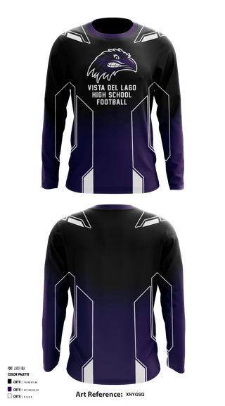 Long Sleeve Performance Shirt, Vista Del Lago High School Football, Football, Teamtime, Team time, sublimation, custom sports apparel, team uniforms, spirit wear, spiritwear, sports uniforms, custom shirts, team store, custom team store, fundraiser sports, apparel fundraiser