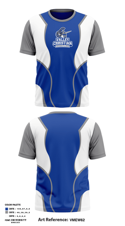 Valley Christian High School Wrestling 60358904 Short Sleeve Performance Shirt - 1