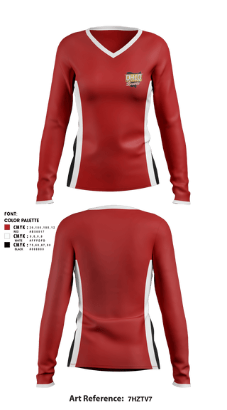 Women's Long Sleeve Vneck Shirt, SW Ohio Sports, Spirit Store, Teamtime, Team time, sublimation, custom sports apparel, team uniforms, spirit wear, spiritwear, sports uniforms, custom shirts, team store, custom team store, fundraiser sports, apparel fundraiser