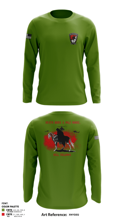 B Troop 6-6 CAV 27154728 Long Sleeve Performance Shirt - 3