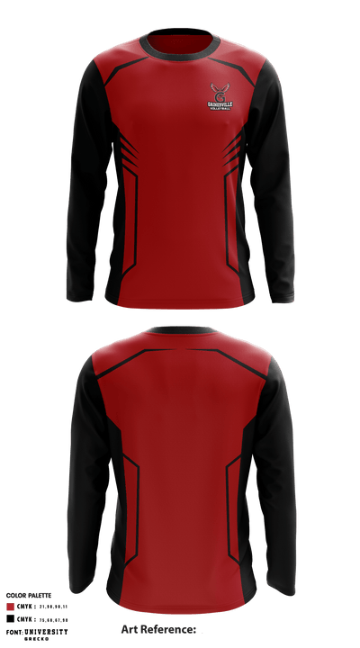 Gainesville High School Volleyball 65706327 Long Sleeve Performance Shirt - 1