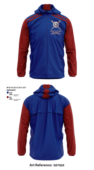 Quincy Youth Baseball And Softball 51572728 Windbreaker - 1