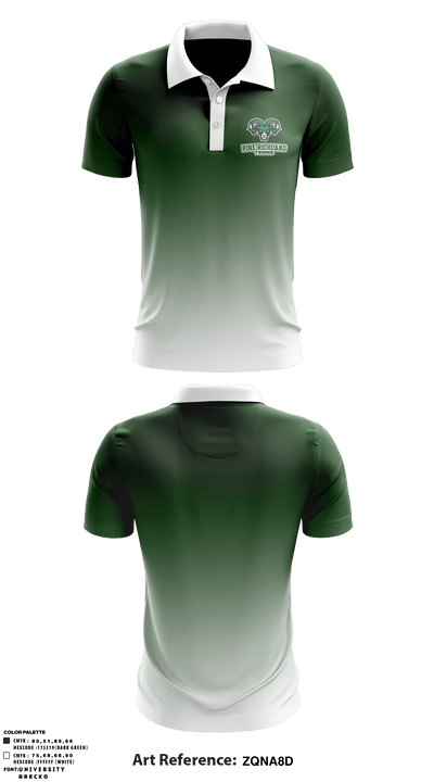 Pine-Richland High School Tennis 84993551 Short Sleeve Performance Polo - 1