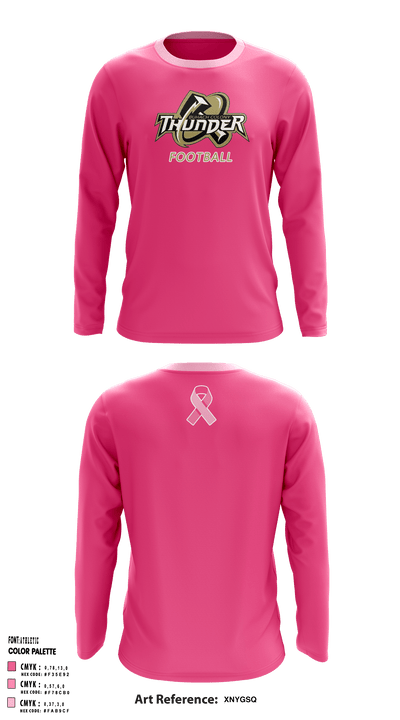 Thunder Youth Football 8054040 Long Sleeve Performance Shirt - 2