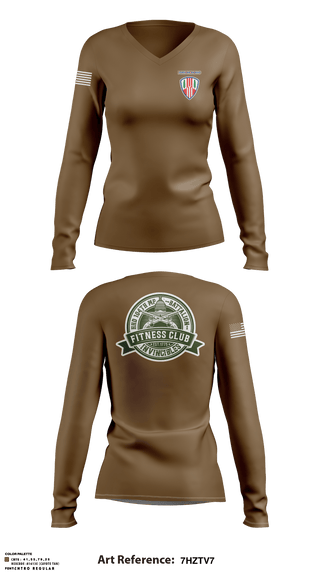 Women's Long Sleeve Vneck Shirt, , National Guard, Teamtime, Team time, sublimation, custom sports apparel, team uniforms, spirit wear, spiritwear, sports uniforms, custom shirts, team store, custom team store, fundraiser sports, apparel fundraiser