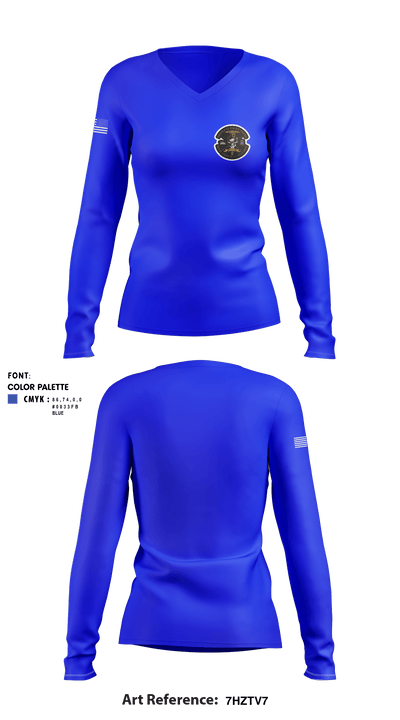 82nd airborne 96206943 Women's Long Sleeve V-neck Shirt - 1