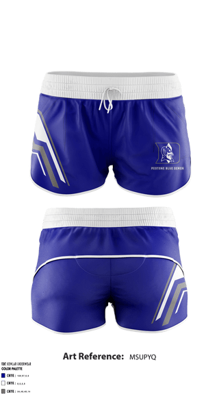 Women's Shorts, Peotone Blue Demon, School Spirit Store, Teamtime, Team time, sublimation, custom sports apparel, team uniforms, spirit wear, spiritwear, sports uniforms, custom shirts, team store, custom team store, fundraiser sports, apparel fundraiser