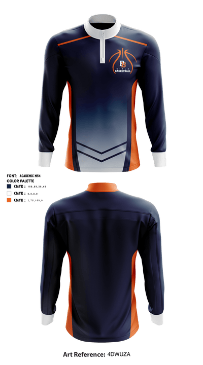 Poston Butte High School Basketball 66758149 Quarter Zip Jacket - 1