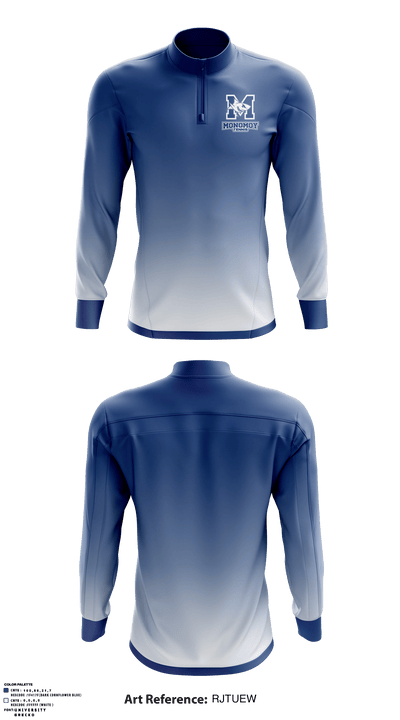 Monomoy Regional High School Tennis 57597534 Quarter Zip Jacket - 1