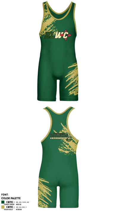 Badlands Badgers Wrestling Club 25990091 Wrestling Singlet - 1