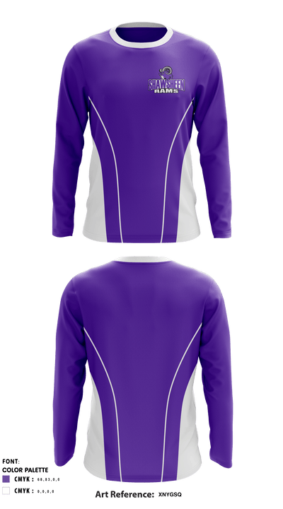 Shawsheen Valley Reg Tech High School Cheer 39976623 Long Sleeve Performance Shirt - 1