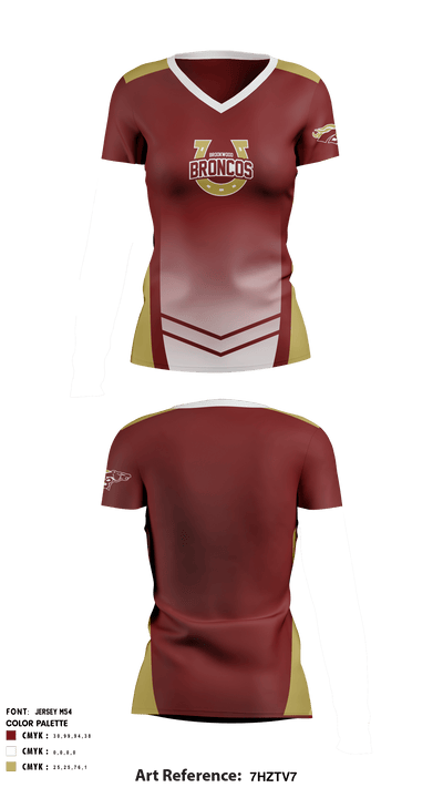 Brookwood High School Basketball 87022378 Women's Short Sleeve V-neck Shirt - 1