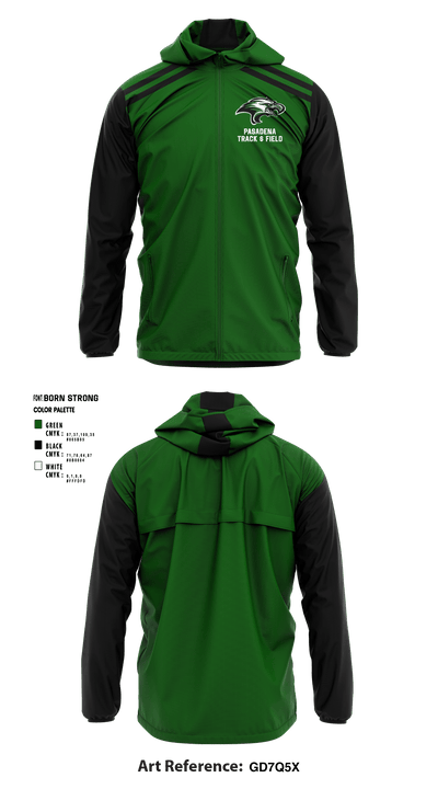 Pasadena High School Track 98345683 Windbreaker - 1