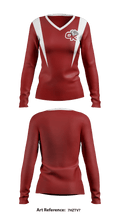 Okanogan High School Cheer 9964188 Women's Long Sleeve V-neck Shirt - 1