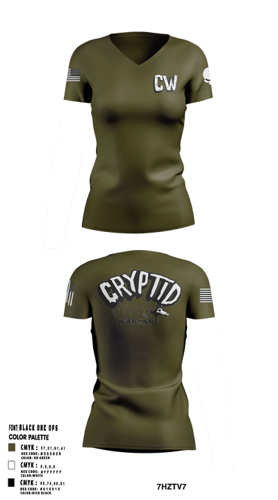 C.W.C 17643750 Women's Short Sleeve V-neck Shirt - 1