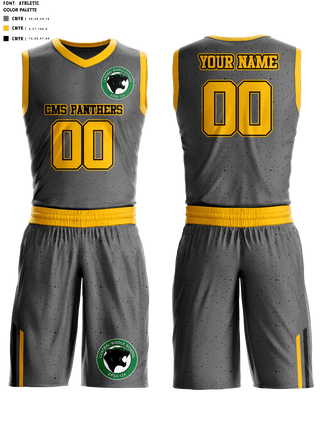 Basketball Uniform, CMS Panthers Basketball, Women's Basketball, Teamtime, Team time, sublimation, custom sports apparel, team uniforms, spirit wear, spiritwear, sports uniforms, custom shirts, team store, custom team store, fundraiser sports, apparel fundraiser