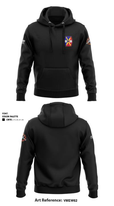 732nd 5-113 FA B Battery MST 32586905 Hoodie - 1