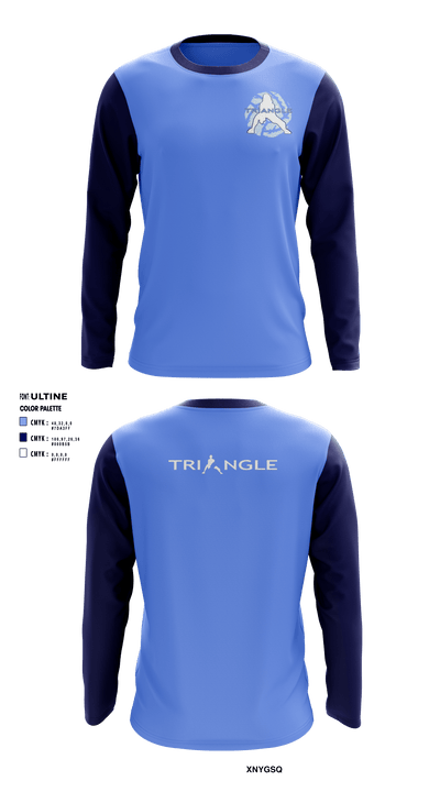 Triangle Volleyball Club 52610257 Long Sleeve Performance Shirt - 1