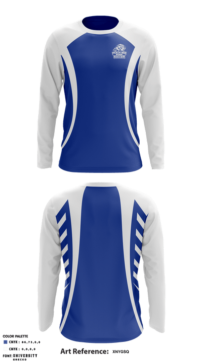 Peachtree Ridge High School Soccer 43225332 Long Sleeve Performance Shirt - 1