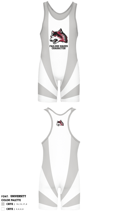 Failure Makes Character 38188618 Wrestling Singlet - 1