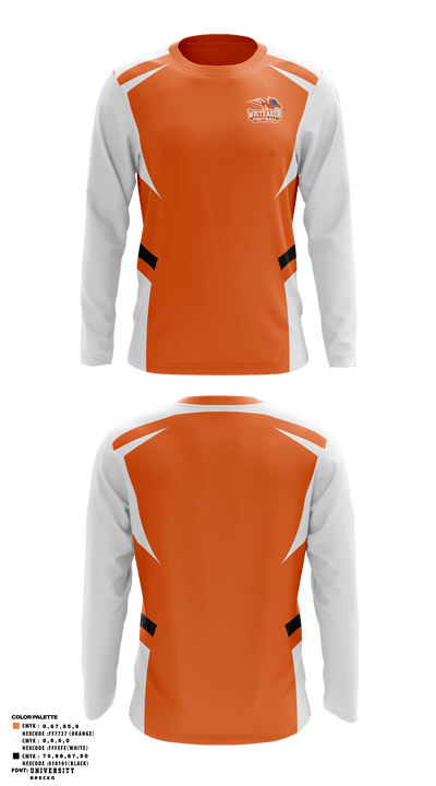 Whiteaker Middle School Football 48944477 Long Sleeve Performance Shirt - 1