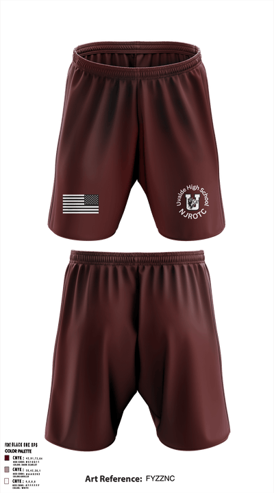 Uvalde High School NJROTC 7573080 Athletic Shorts With Pockets - 2