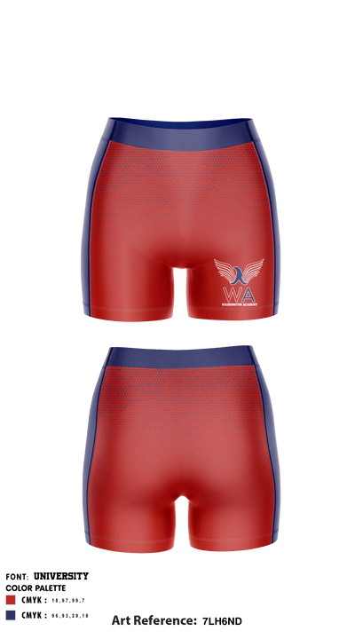 Washington Academy Wrestling 3063553 Women's Compression Shorts - 1