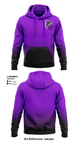 Hoodie, College Park High School Golf, Golf, Teamtime, Team time, sublimation, custom sports apparel, team uniforms, spirit wear, spiritwear, sports uniforms, custom shirts, team store, custom team store, fundraiser sports, apparel fundraiser