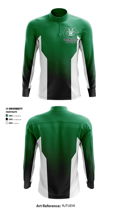 Greeneville Bowling 12785046 Quarter Zip Jacket - 2