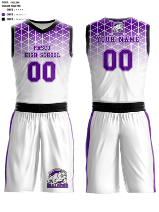 Basketball Uniform, Pasco High School Basketball, Men's Basketball, Teamtime, Team time, sublimation, custom sports apparel, team uniforms, spirit wear, spiritwear, sports uniforms, custom shirts, team store, custom team store, fundraiser sports, apparel fundraiser