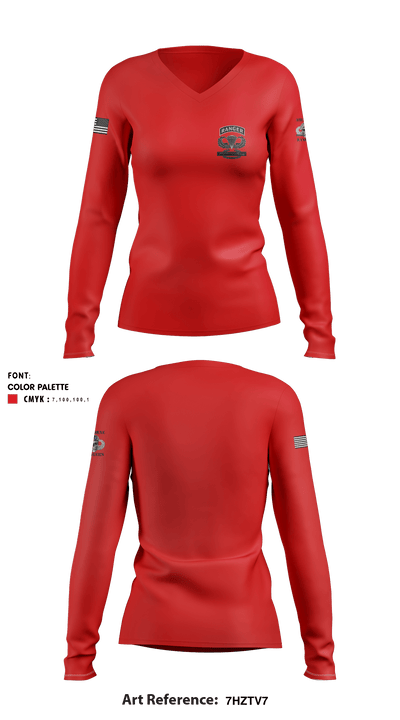 82nd 74750807 Women's Long Sleeve V-neck Shirt - 1