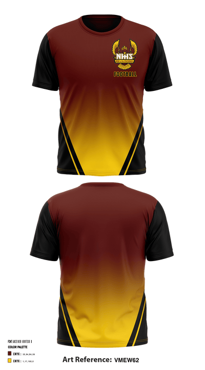 New Hampstead Football 7259461 Short Sleeve Performance Shirt - 1