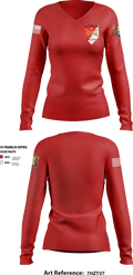 1-6 CAV 65817831 Women's Long Sleeve V-neck Shirt - 1