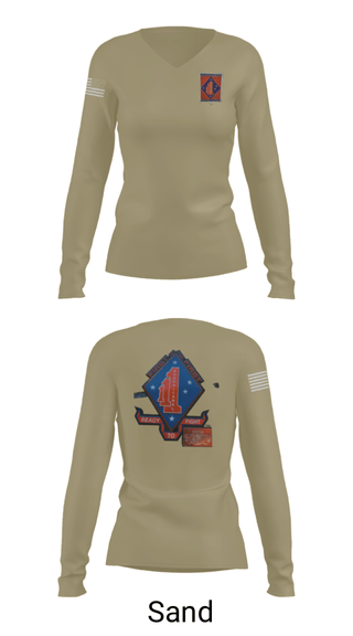 Women's Long Sleeve Vneck Shirt, , Marines, Teamtime, Team time, sublimation, custom sports apparel, team uniforms, spirit wear, spiritwear, sports uniforms, custom shirts, team store, custom team store, fundraiser sports, apparel fundraiser