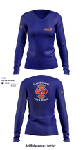 Clarks Chapel Fire & Rescue 66405091 Women's Long Sleeve V-neck Shirt - 4