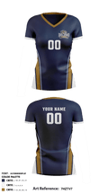 Delano High School Volleyball 14808465 Women's Short Sleeve V-neck Shirt - 2